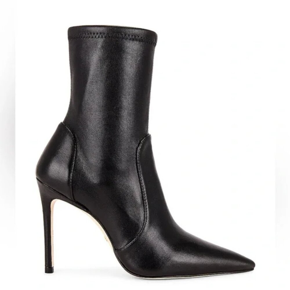 Stuart Weitzman Stuart Stretch Leather Stiletto B… - image 2